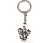 Onwomania Porte-clés Eletantin Éléphant Argent Métal Pendentif Charm