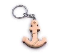 Onwomania Porte-clés en bois Ancre Mer Eau Lac Maritime Pendentif Charme