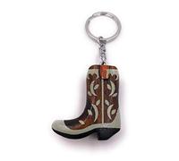 Onwomania Porte-clés en bois bottes de cow-boy bottes chaussures bottes bottes bottes occidentales pendentif charme
