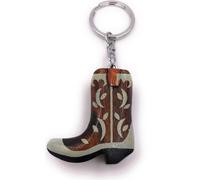 Onwomania Porte-clés en bois Bottes de Cowboy Bottes Chaussures Bottes Western Pendentif Charm