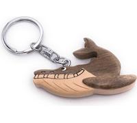 Onwomania Porte-clés en bois Cachalot Baleine Océan Dent de mer souriant Charm