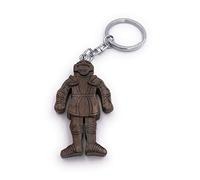Onwomania Porte-clés en bois chevalier armure charme pendentif guerrier gardien médiéval