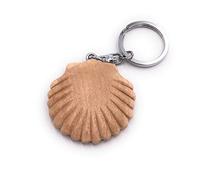 Onwomania Porte-clés en bois coquille de mer coquille de mer mer plage sable pendentif charme