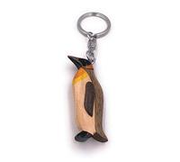 Onwomania Porte-clés en bois de pingouin roi pingouin oiseau pendentif antarctique charme