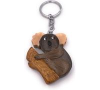Onwomania Porte-clés en bois Koala marsupial Australie Zoo Pendentif animal Charm