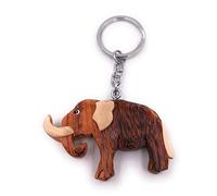 Onwomania Porte-clés en bois Mammouth Animal Défenses Défense Afrique du Mammifère