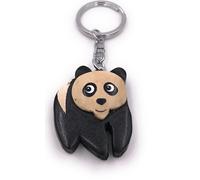 Onwomania Porte-clés en bois Panda Ours Mammifère Prédateur Animal Forêt tropicale Bambou Pendentif Charm