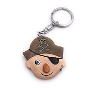 Onwomania Porte-clés en bois pendentif pirate pirate attaquant