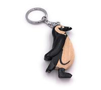Onwomania Porte-clés en bois pingouin dandinant oiseau pendentif antarctique charme