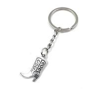 Onwomania Porte-clés en forme de bottes, chaussures, porte-bonheur, en métal, dans une boîte cadeau en aluminium, idéal pour offrir, argenté, taille unique