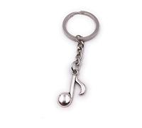 Onwomania Porte-clés en métal porte-bonheur en forme de note de musique dans une boîte cadeau en aluminium, idéal pour offrir, argenté, taille unique