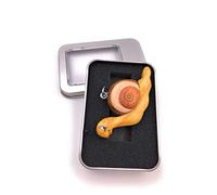 Onwomania Porte-clés escargot en bois avec pendentif animal reptile mollusque Dans une boîte cadeau