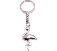 Onwomania Porte-clés Flamant rose Pélican Oiseau Zoo Argent Métal Pendentif Charm