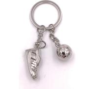 Onwomania Porte-clés Football Chaussure de foot Sport Joueur Pendentif métal Charm