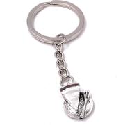 Onwomania Porte-clés Gâteau Pièce de gâteau Café Pâtisserie Couronne Pendentif métal Charm