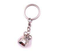 Onwomania Porte-clés Grosse souris mignon pendentif argent Keychain