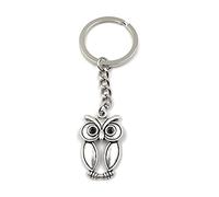 Onwomania Porte-clés hibou oiseau avec pendentif yeux en métal