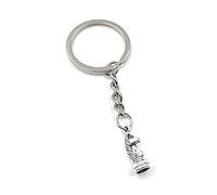 Onwomania Porte-clés jeu d'échecs chevalier figurine jeu pendentif en métal argenté charme
