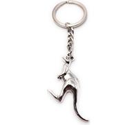 Onwomania Porte-clés Keychain Argent Métal Sac Kangourou Animal Australie Pendentif
