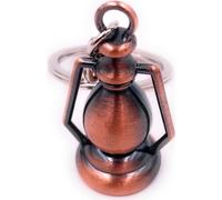 Onwomania Porte-clés lampe à pétrole Lampe bronze Pendentif Keychain