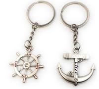 Onwomania Porte-clés Mer Partenaire Couple Love Amour Argent Métal Pendentif Charm