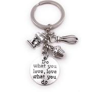 Onwomania Porte-clés Mixeur Muffin Fouet Love Cuisine argenté Porte-clés