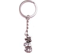 Onwomania Porte-clés Neige Homme Joy Argent Métal Pendentif Charm