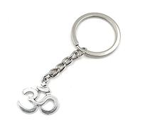 Onwomania Porte-clés OM Goa signe hindou charme en métal