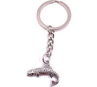 Onwomania Porte-clés omble chevalier truite poisson pêche argent métal breloque