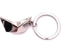 Onwomania Porte-clés papier Bateau plié Pendentif argent Keychain