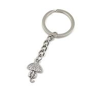 Onwomania Porte-clés parapluie pluie mauvais temps pendentif en métal argenté charme