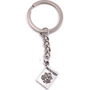 Onwomania Porte-clés Passeport Vacances Voyage Argent Métal Pendentif Charm