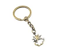 Onwomania Porte-clés pendentif soleil avec pluie de nuages en bronze bronze