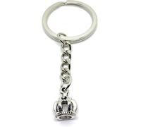 Onwomania Porte-clés Petite couronne Roi argent Métal Pendentif Charm