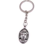 Onwomania Porte-clés Pharaon Égypte avec couronne Pendentif métal argent Charm