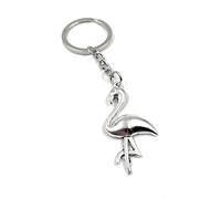 Onwomania Porte-clés porte-clés métal argenté pélican flamingo oiseau animal Zoo