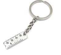 Onwomania Porte-clés - "Règle graduée maths" - Porte-bonheur en métal idéal comme cadeau par ex. pour le meilleur ami, la meilleure amie, maman