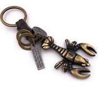 Onwomania Porte-clés scorpion insecte arachnide bronze cuir porte-clés