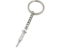 Onwomania Porte-clés - "Seringue médecin santé" - Porte-bonheur en métal idéal comme cadeau par ex. pour le meilleur ami, la meilleure amie, maman