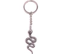 Onwomania Porte-clés serpent à pois motif argent pendentif métal Charm