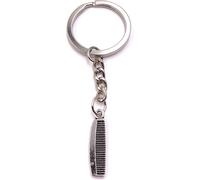 Onwomania Porte-clés Simple Peigne Brosse argenté Métal Pendentif Charm