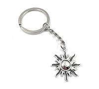 Onwomania Porte-clés Sun Star Porte-clés en métal argenté