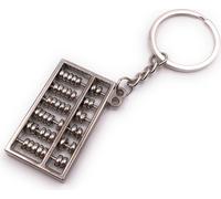 Onwomania Porte-clés Tableau de calcul Cadre de calcul boulier argent Pendentif Keychain