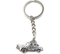 Onwomania Porte-clés Taxi Voiture Argent Métal Pendentif Charm