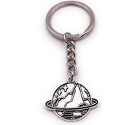 Onwomania Porte-clés Terre Planète Univers Globe terrestre argent Pendentif Keychain