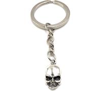 Onwomania Porte-clés Tête de mort avec dentition Argent Métal Charm