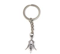 Onwomania Porte-clés Tire-Bouchon Vin Argent Métal Charm