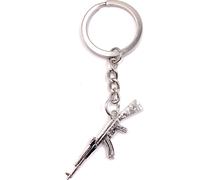 Onwomania Porte-clés Tireur d'élite Fusil Sniper Argent Métal Pendentif Charm