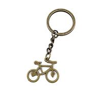 Onwomania Porte-clés vélo avec pendentif coeur en métal bronze breloque