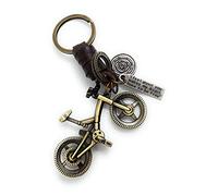 Onwomania Porte-clés vélo BMX Trial en métal porte-bonheur dans une boîte cadeau en aluminium, idéal pour offrir, bronze, taille unique